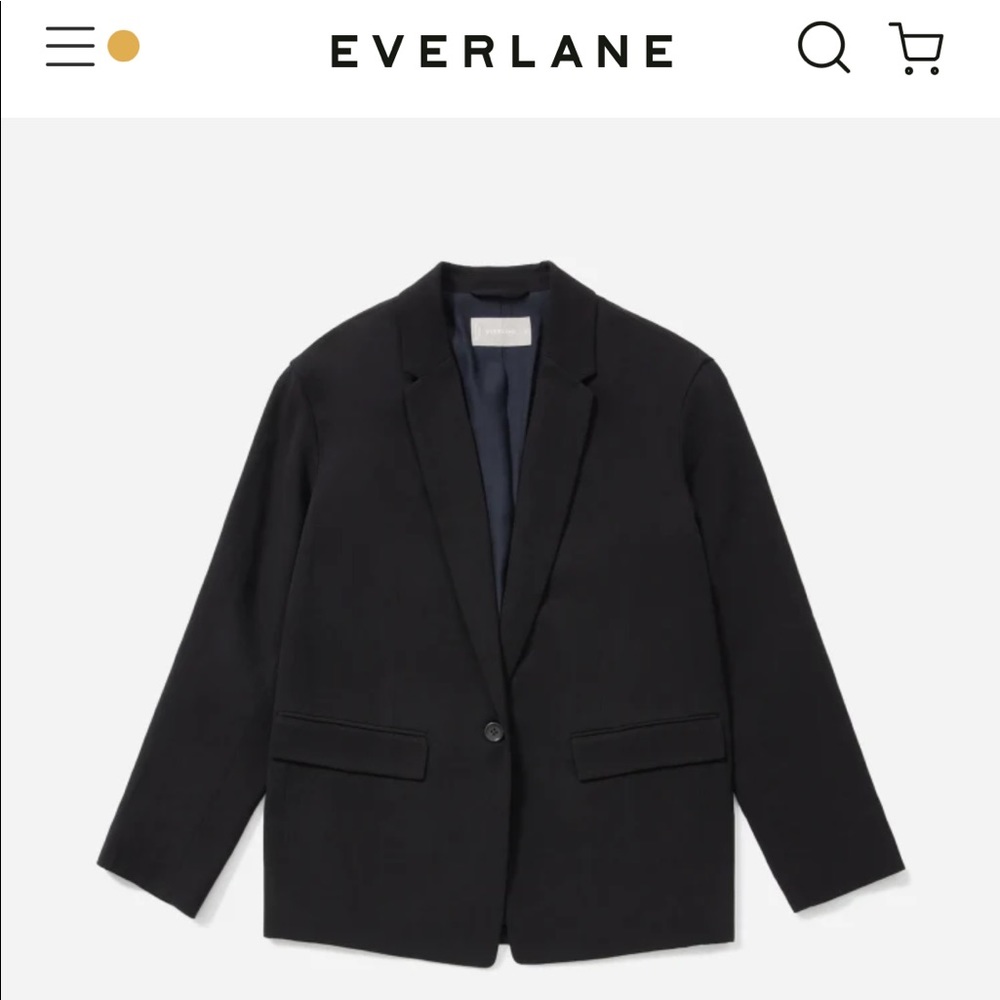 EVERLANE Easy Blazer Black NEW WITH TAGS SZ0/Xs/S